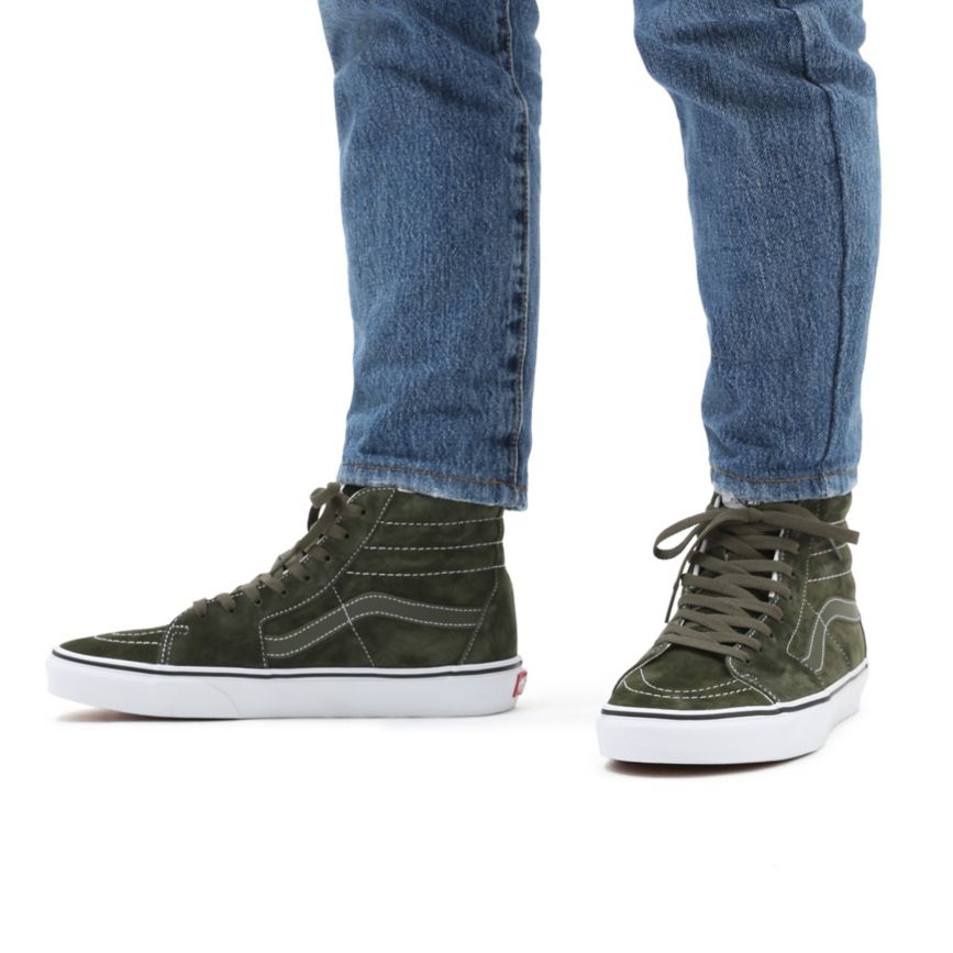 Vans Pig Süet SK8-Hi Ayakkabi Zeytin Yeşili | VN715T4ZA92