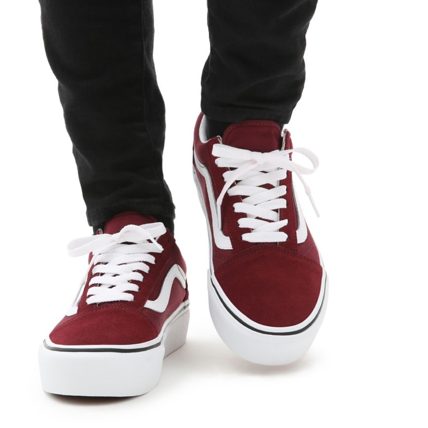 Vans Platform Old Skool Ayakkabi Bordo | VN590E0AV76