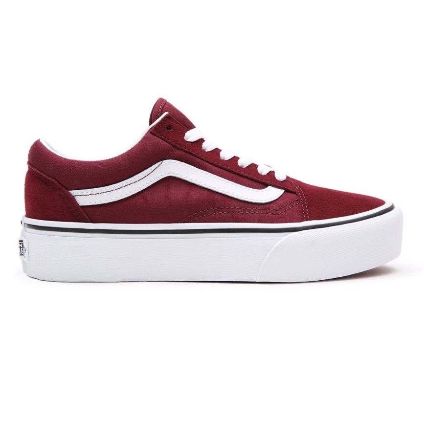 Vans Platform Old Skool Ayakkabi Bordo | VN590E0AV76