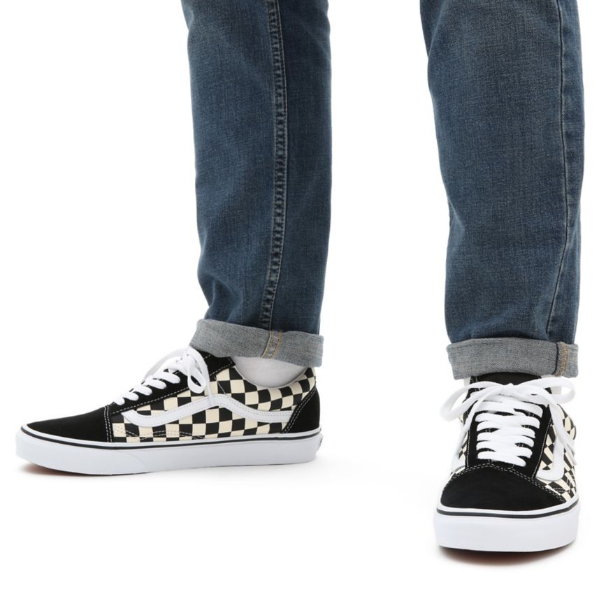 Vans Primary Check Old Skool Ayakkabi Siyah | VN401H7CF66