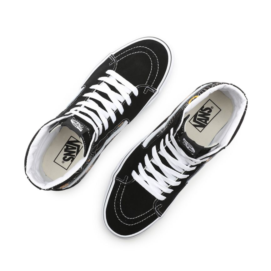 Vans Printed SK8-Hi Ayakkabi Siyah | VN524Z1US86