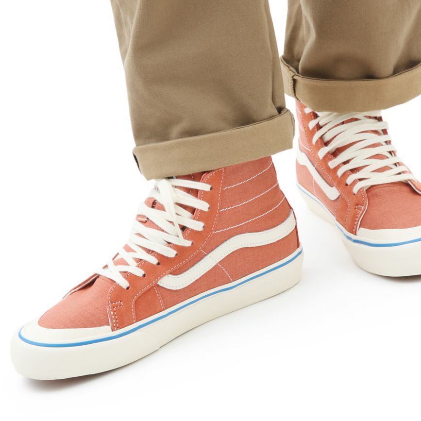 Vans Salt Wash SK8-Hi 138 Decon SF Ayakkabi Kırmızı | VN037Z2HO93