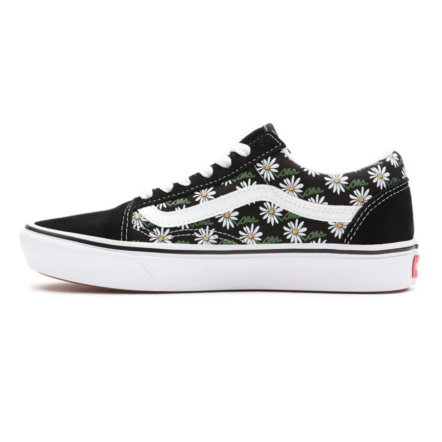 Vans Scribble Flower ComfyCush Old Skool Ayakkabi Siyah | VN441O8KZ66