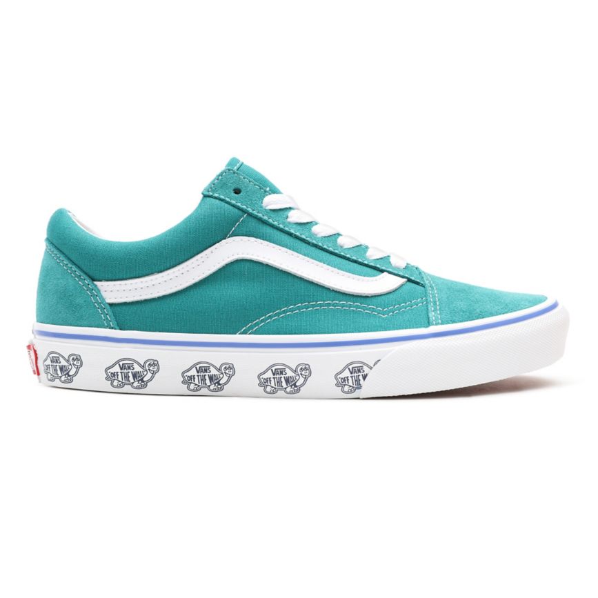 Vans Sidewall Print Old Skool Ayakkabi Turkuaz | VN539V0VR64