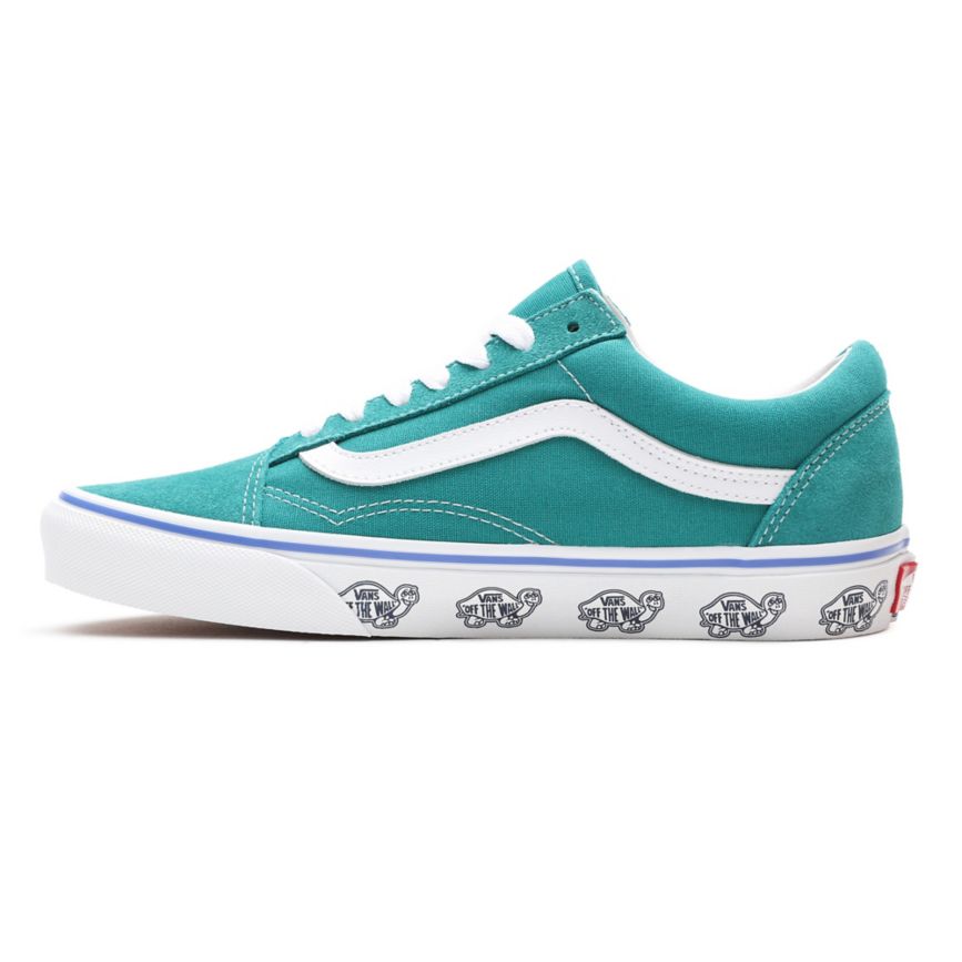 Vans Sidewall Print Old Skool Ayakkabi Turkuaz | VN539V0VR64