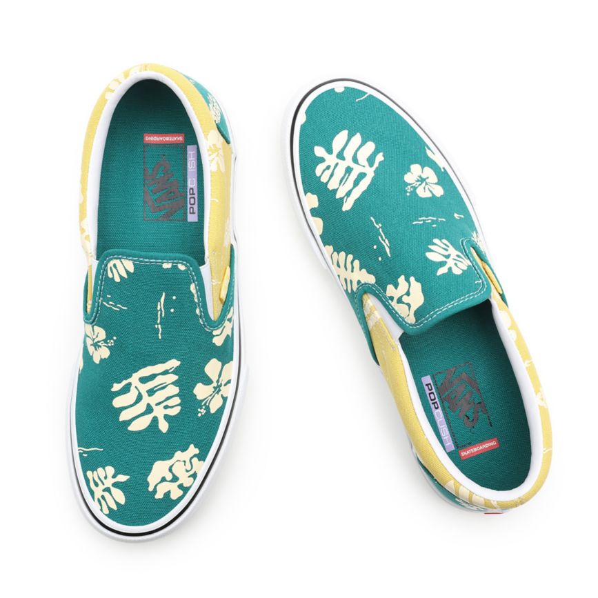 Vans Skate Aloha Slip-On Ayakkabi Altın | VN957R5NZ40