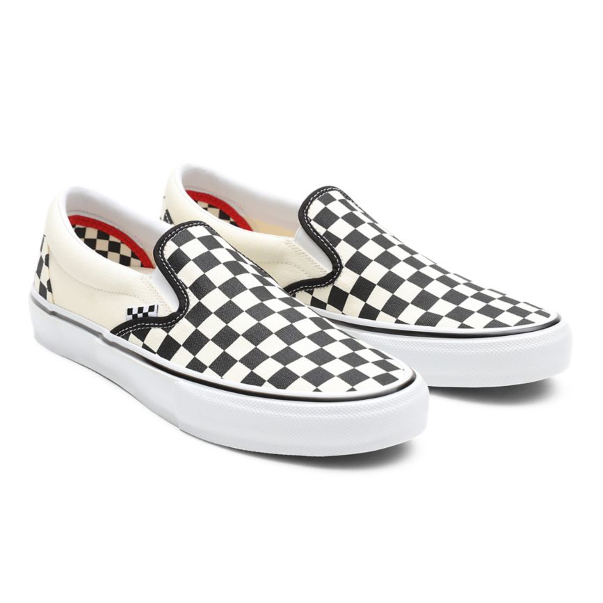 Vans Skate Checkerboard Slip-On Ayakkabi Beyaz | VN296O5OS34