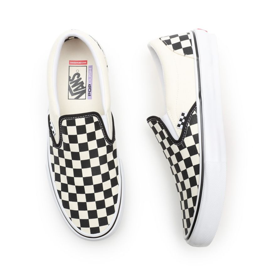 Vans Skate Checkerboard Slip-On Ayakkabi Beyaz | VN368M5HZ78