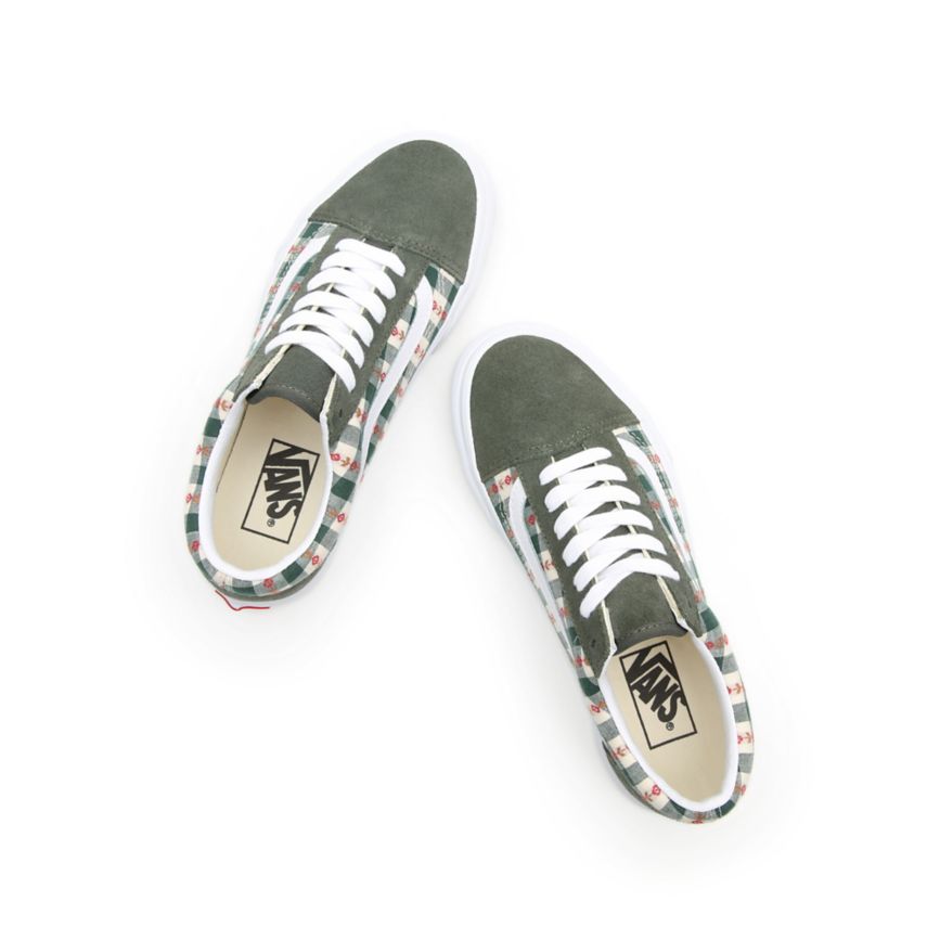 Vans Spring Daze Old Skool Ayakkabi Koyu Yeşil | VN738Q9FV61