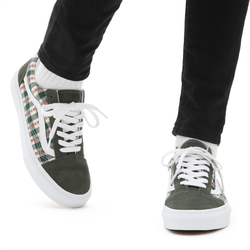 Vans Spring Daze Old Skool Ayakkabi Koyu Yeşil | VN738Q9FV61