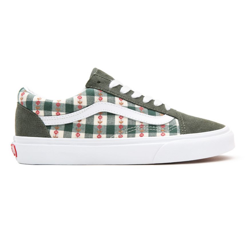 Vans Spring Daze Old Skool Ayakkabi Koyu Yeşil | VN738Q9FV61