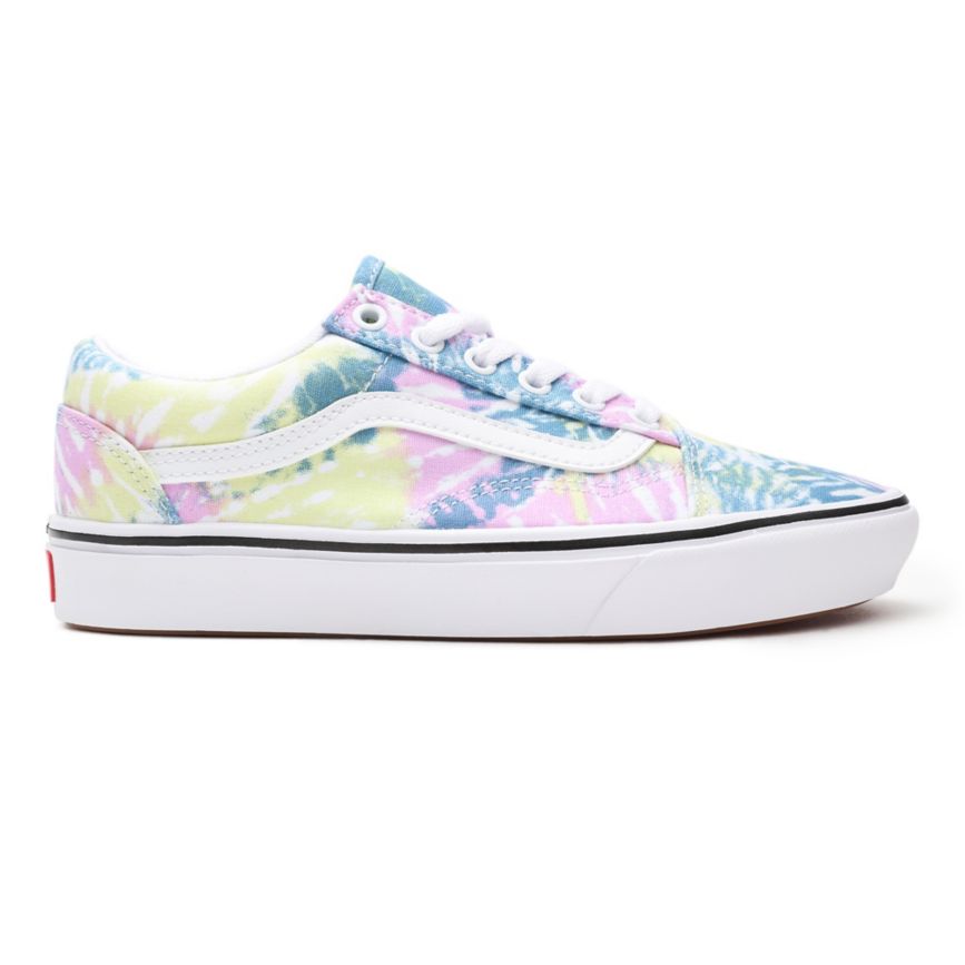 Vans Tie Dye ComfyCush Old Skool Ayakkabi Renkli | VN842N7FC91