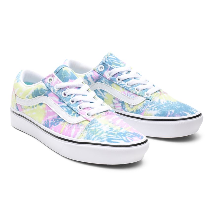Vans Tie Dye ComfyCush Old Skool Ayakkabi Renkli | VN842N7FC91