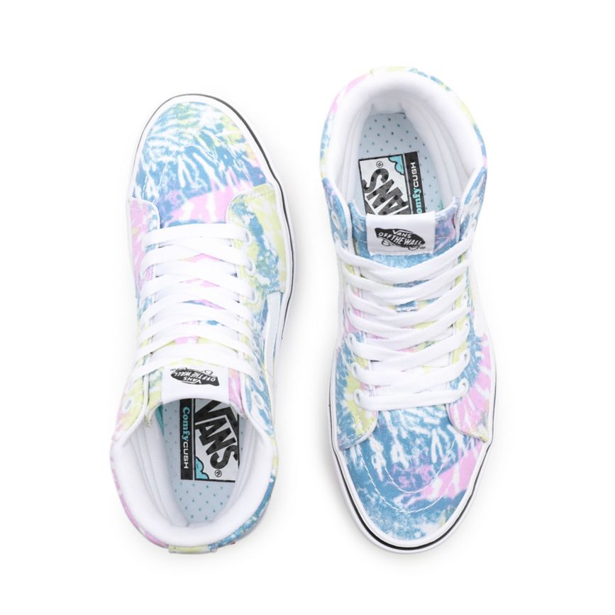 Vans Tie-Dye ComfyCush SK8-Hi Ayakkabi Renkli | VN000E9JM82
