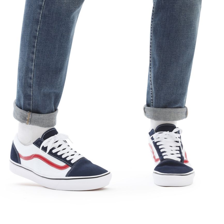 Vans Tri-Tone ComfyCush Old Skool Ayakkabi Lacivert | VN857H4OR05