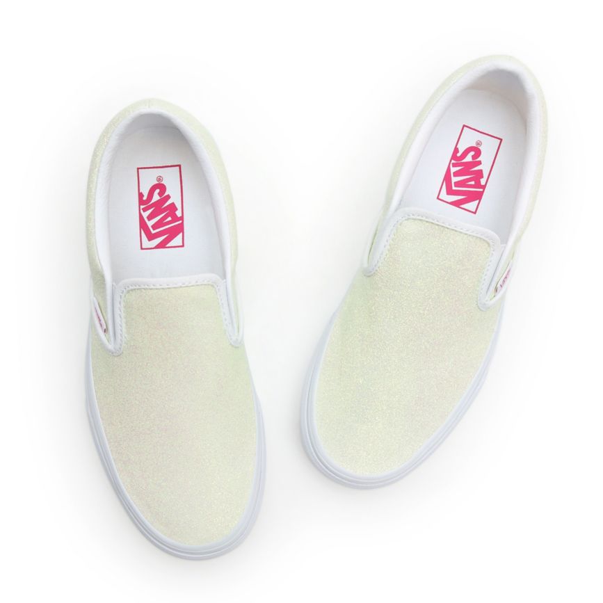 Vans UV Glitter Klasik Slip-On Ayakkabi Beyaz | VN398F0PD08