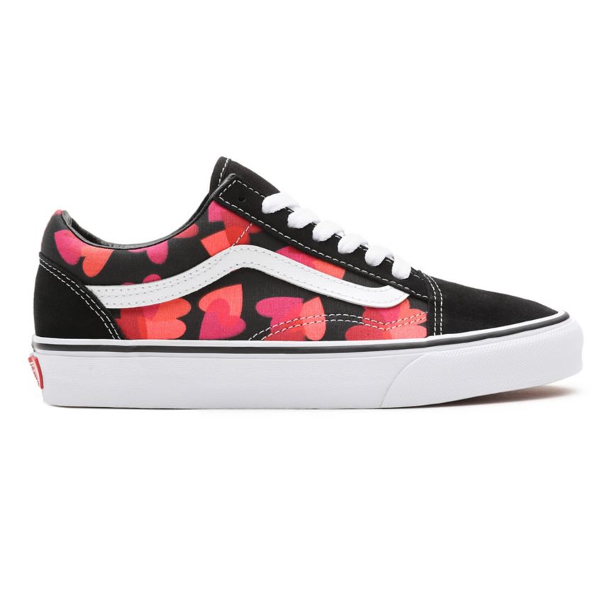 Vans Valentines Hearts Old Skool Ayakkabi Siyah | VN076T9QA17