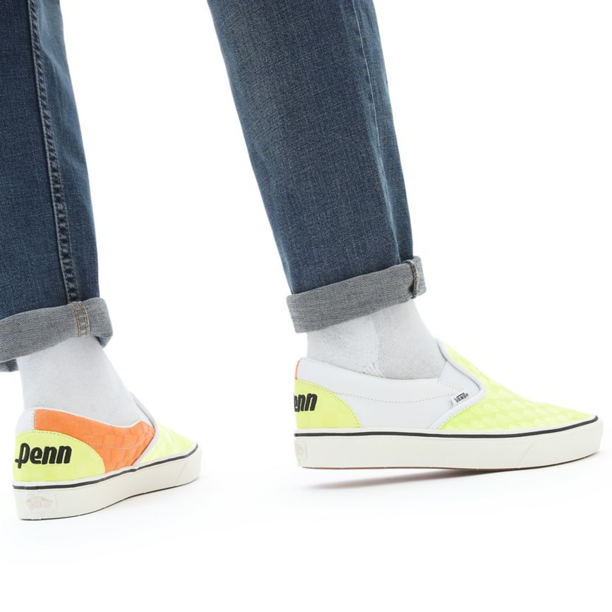 Vans X Penn ComfyCush Slip-On Ayakkabi Sarı | VN863R4TD59