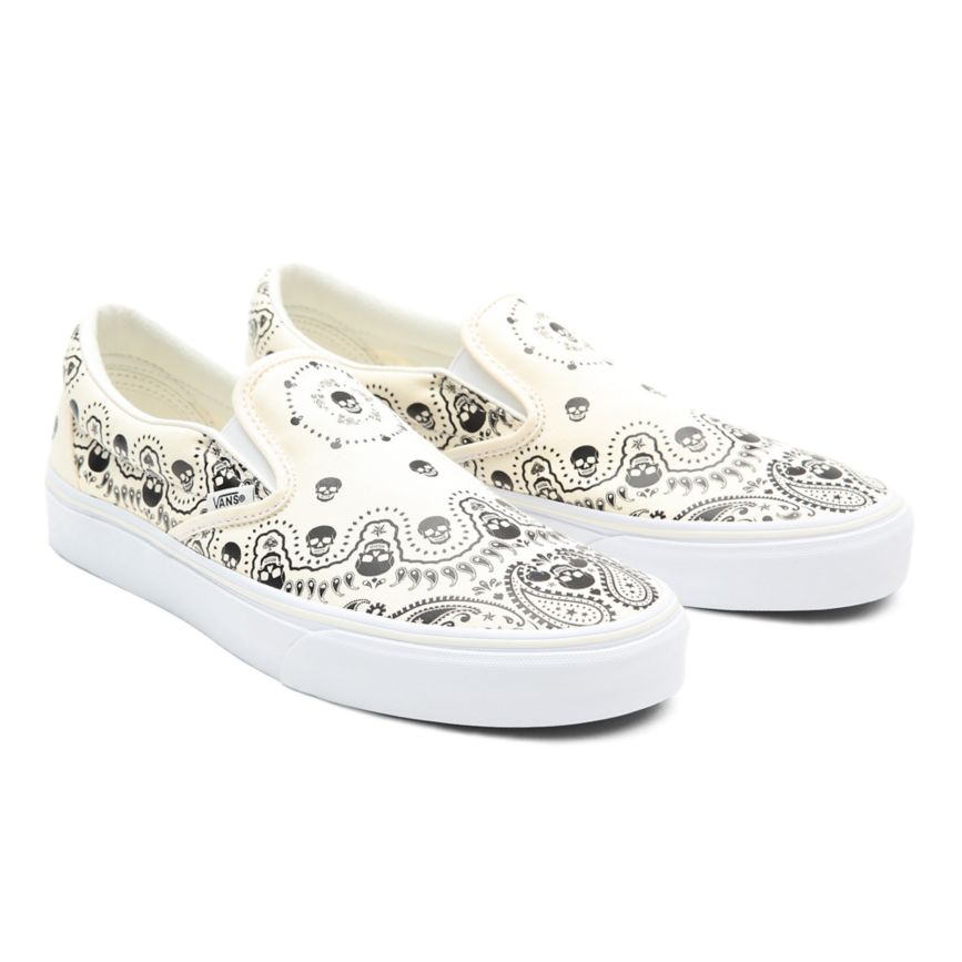 Vans Bandana Klasik Slip-On Ayakkabi Beyaz | VN823A6CR02