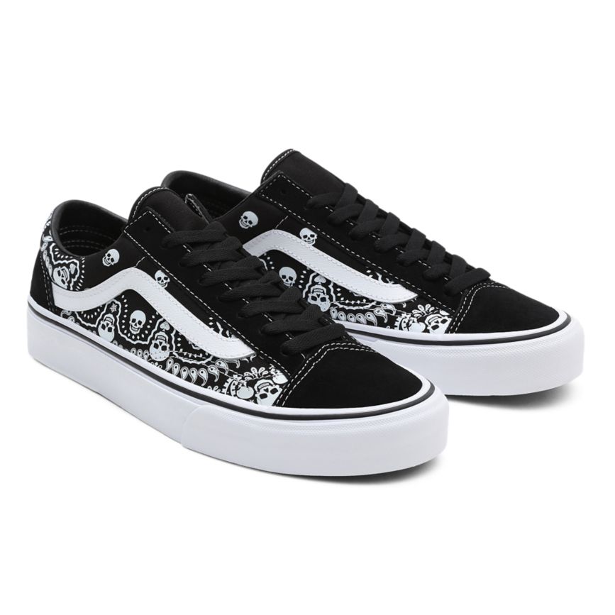 Vans Bandana Stilleri 36 Ayakkabi Siyah | VN779Q2WK39
