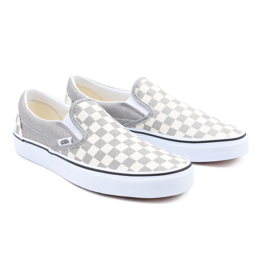 Vans Checkerboard Klasik Slip-On Ayakkabi Gri | VN031L2VC56
