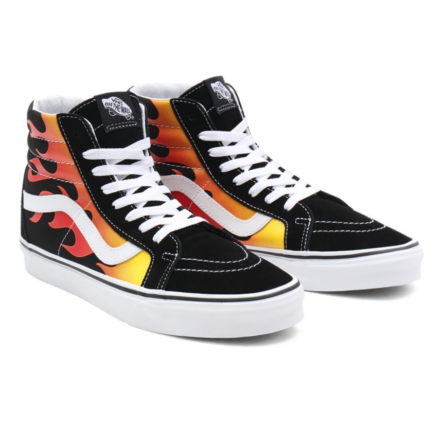 Vans Flame Sk8-Hi Reissue Ayakkabi Siyah | VN152N8CM87