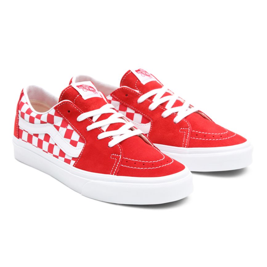 Vans Kanvas Süet SK8-Low Ayakkabi Kırmızı | VN083P9BX86