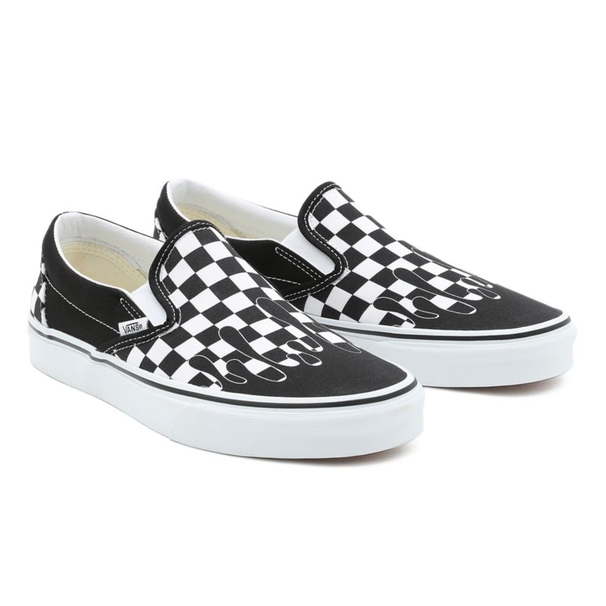 Vans Paint Drip Checkerboard Klasik Slip-On Ayakkabi Siyah | VN341V1CS45