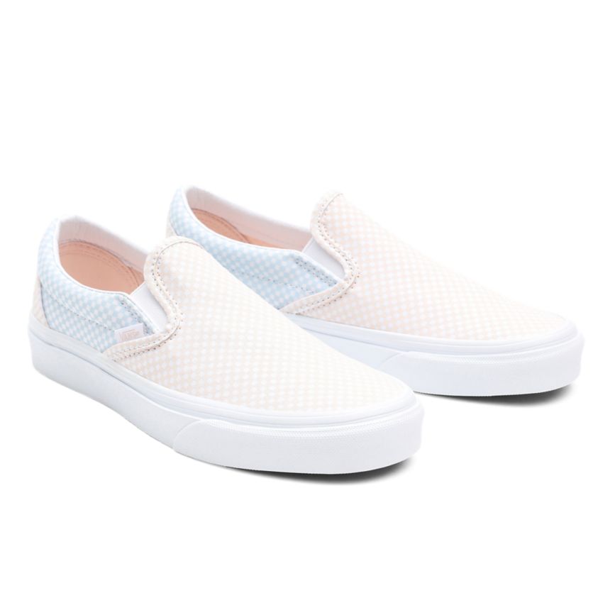 Vans Pastel Checkerboard Klasik Slip-On Ayakkabi Beyaz | VN412N0RJ46