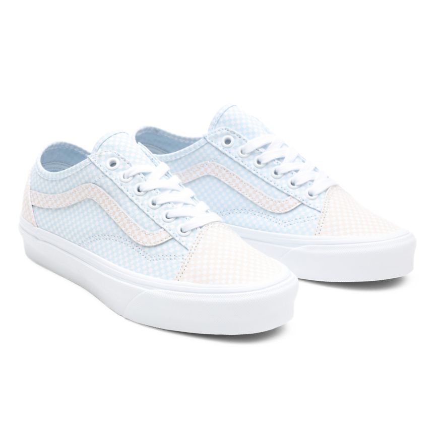 Vans Pastel Checkerboard Old Skool Tapered Ayakkabi Beyaz | VN333T7DX74