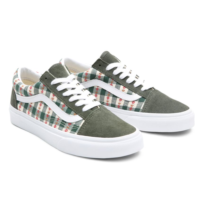 Vans Spring Daze Old Skool Ayakkabi Koyu Yeşil | VN738Q9FV61