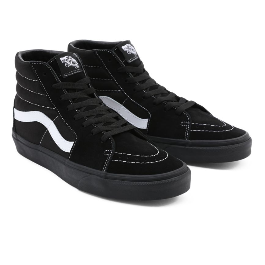 Vans Süet Kanvas Sk8-Hi Ayakkabi Siyah | VN710G7WB05