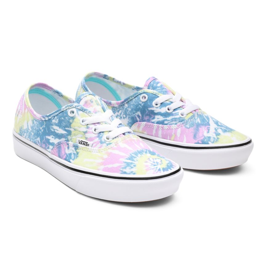 Vans Tie Dye ComfyCush Authentic Ayakkabi Renkli | VN994D4BE69