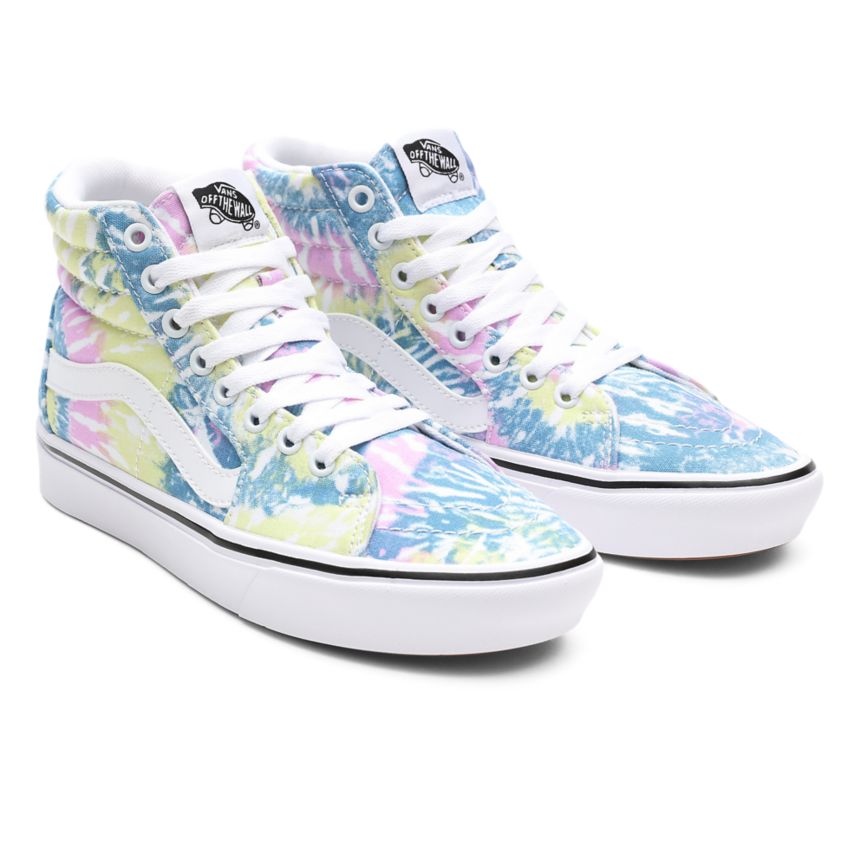 Vans Tie-Dye ComfyCush SK8-Hi Ayakkabi Renkli | VN028R4CL18
