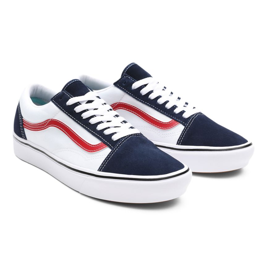 Vans Tri-Tone ComfyCush Old Skool Ayakkabi Lacivert | VN273Q7ZV03