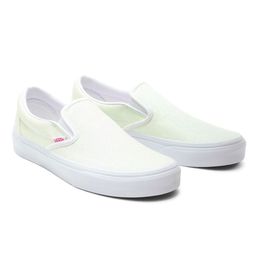 Vans UV Glitter Klasik Slip-On Ayakkabi Beyaz | VN398F0PD08