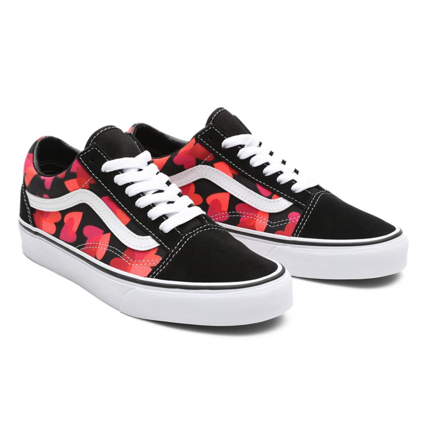 Vans Valentines Hearts Old Skool Ayakkabi Siyah | VN076T9QA17